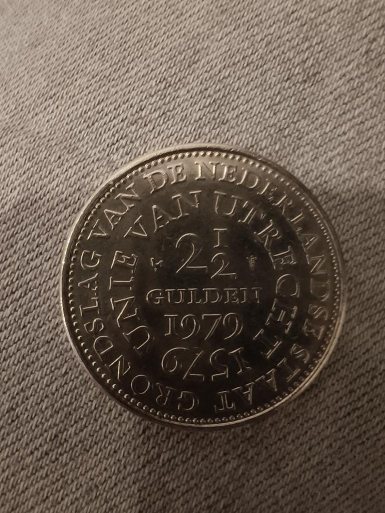 Rijksdaalder van de Unie van Utrecht, Postzegels en Munten, Ophalen of Verzenden, Koningin Juliana, 2½ gulden, Losse munt