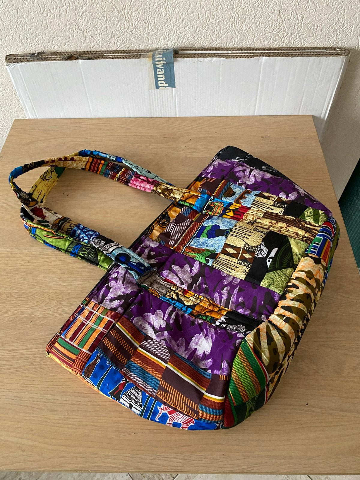 Splinternieuwe boodschappentas uit Gambia met rits, Ophalen of Verzenden, Nieuw, Overige kleuren, Shopper