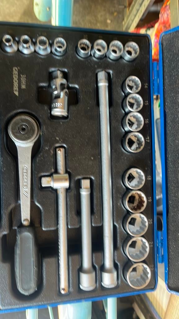 Gedore doppenset 3/8, Ophalen of Verzenden, Zo goed als nieuw