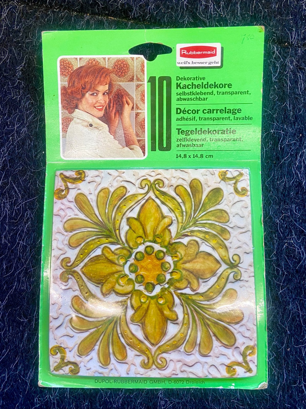 Retro jaren 70 tegelstickers groen Rubbermaid, Ophalen of Verzenden, Minder dan 5 m², Wandtegels, Keramiek