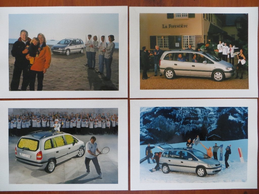 Opel Zafira persfoto's met sporters, Ophalen of Verzenden, Nieuw, Opel