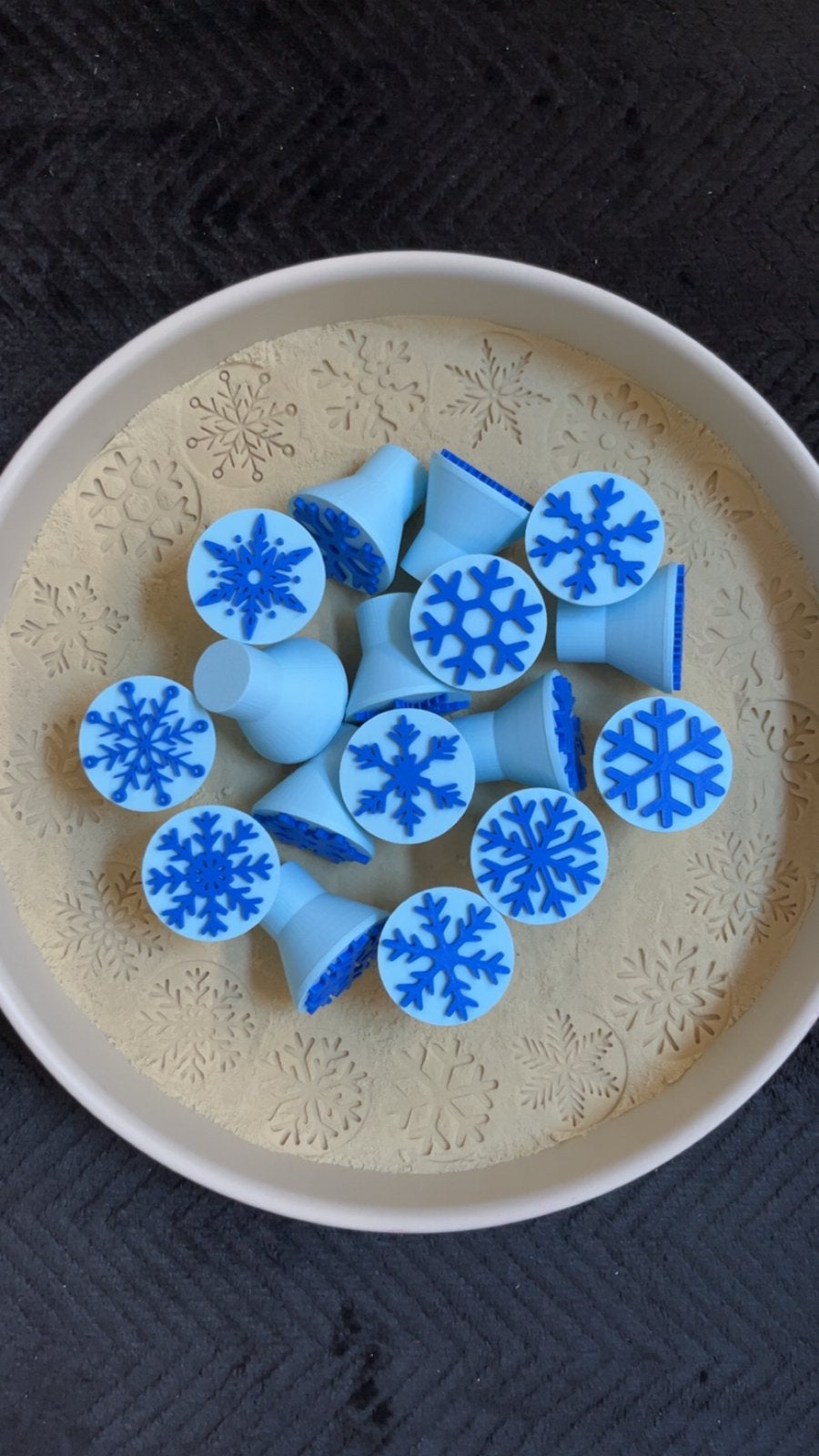 Sneeuwvlokken stempels - Sensorisch speelgoed, Hoogersmilde Beilervaart 1, Ophalen of Verzenden, Info@sensoplay.nl, Knutselen