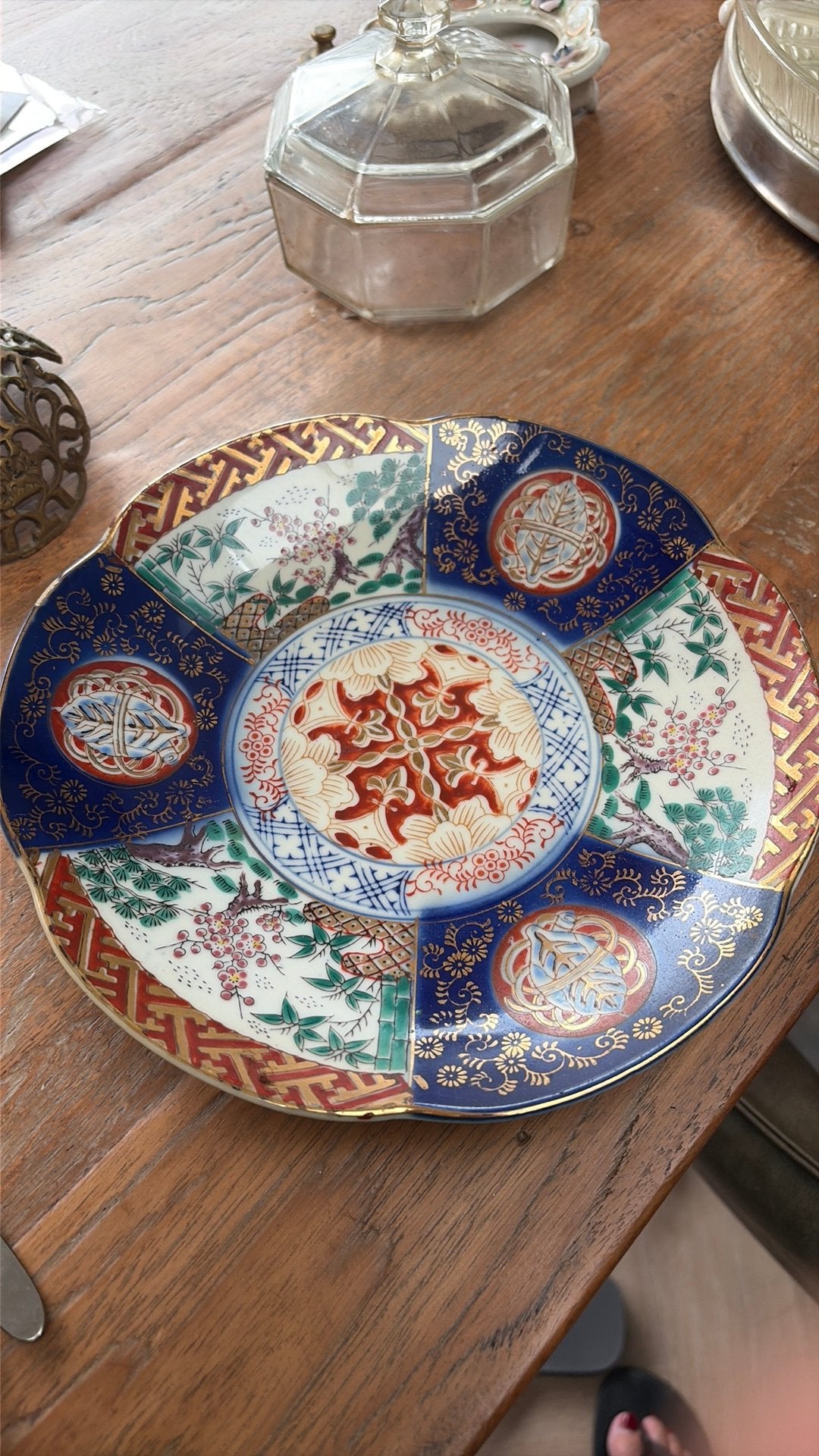 Antiek Japans Imari / Arita porseleinen bord – Hizen – Meiji, Ophalen of Verzenden