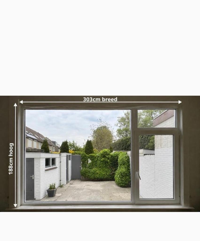 Kunststof kozijnen + deur met HR++ glas (Multiglas), Ophalen, Zo goed als nieuw, Kunststof, Raamkozijn