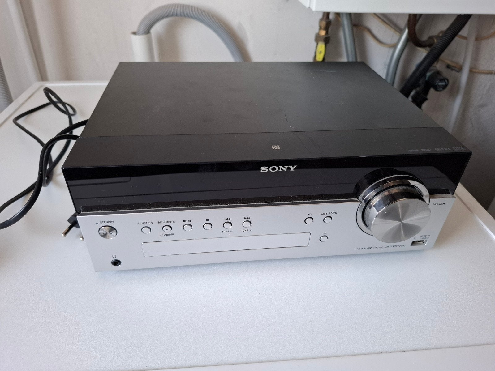 Sony mini hifi cd speler receiver CMT-SBT100b Bluetooth dab+, Ophalen of Verzenden, Gebruikt, Sony, Met radio
