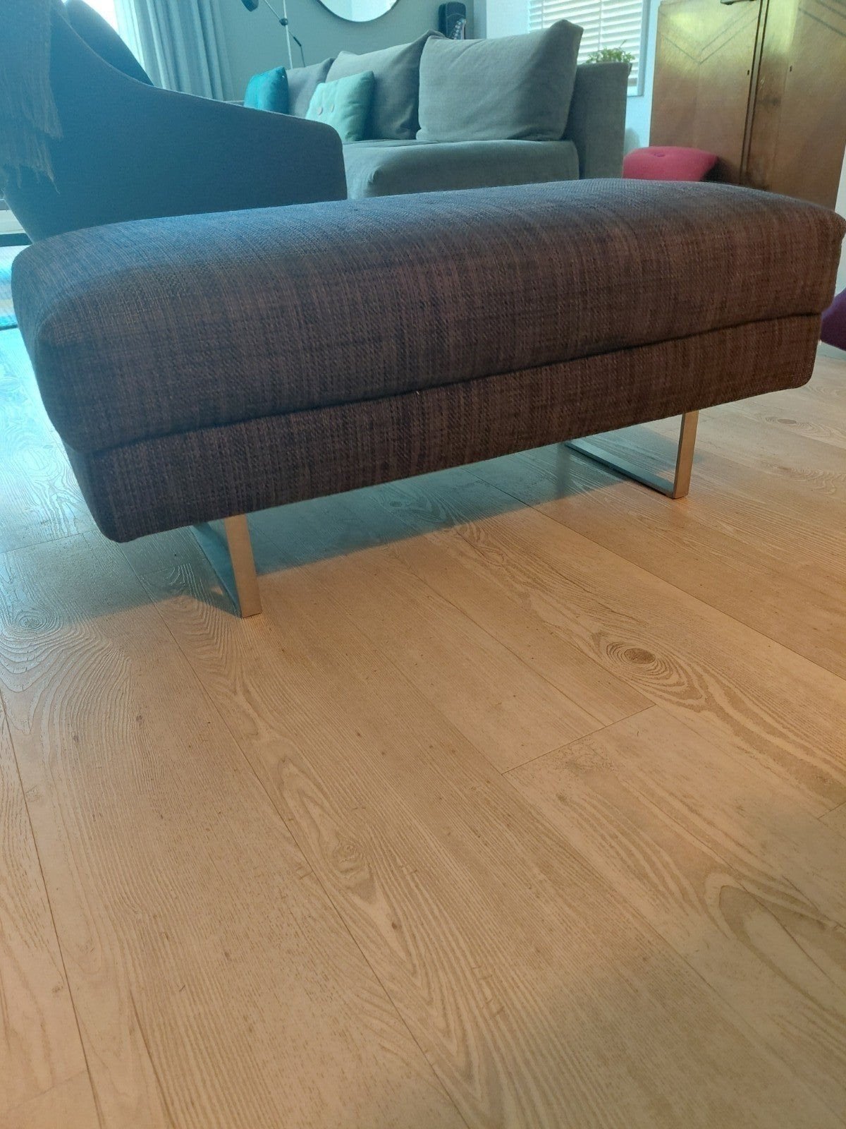 Montis Axel poef / hocker antraciet, Ophalen, Modern design, 100 tot 125 cm, Zo goed als nieuw