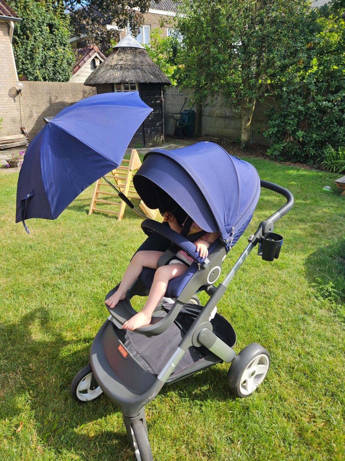 Stokke kinderwagen met reiswieg en parasol, Zo goed als nieuw, Combiwagen, Met reiswieg, Ophalen