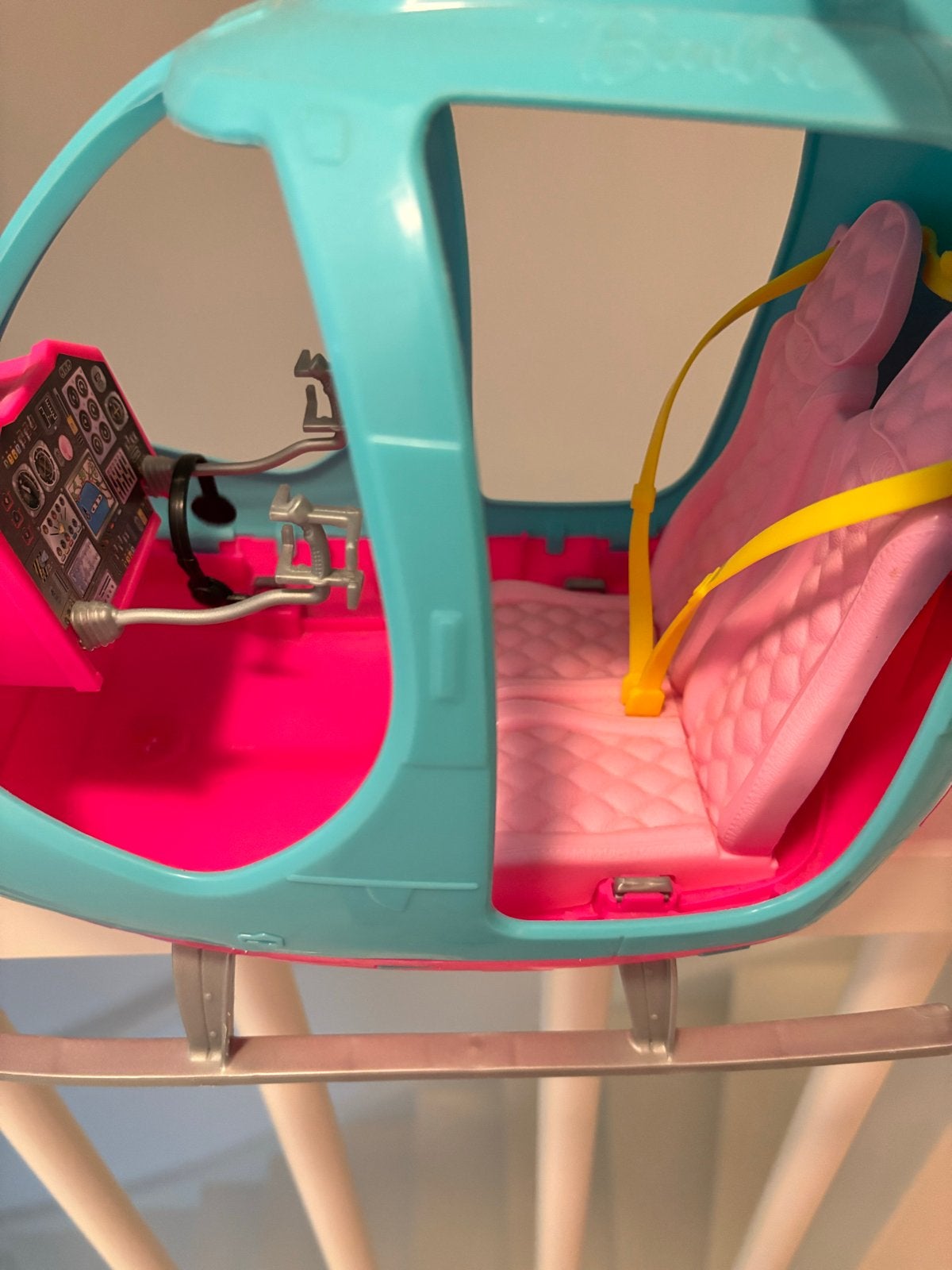 Barbie Helikopter - Roze en Blauw Speelgoed, Ophalen, Gebruikt