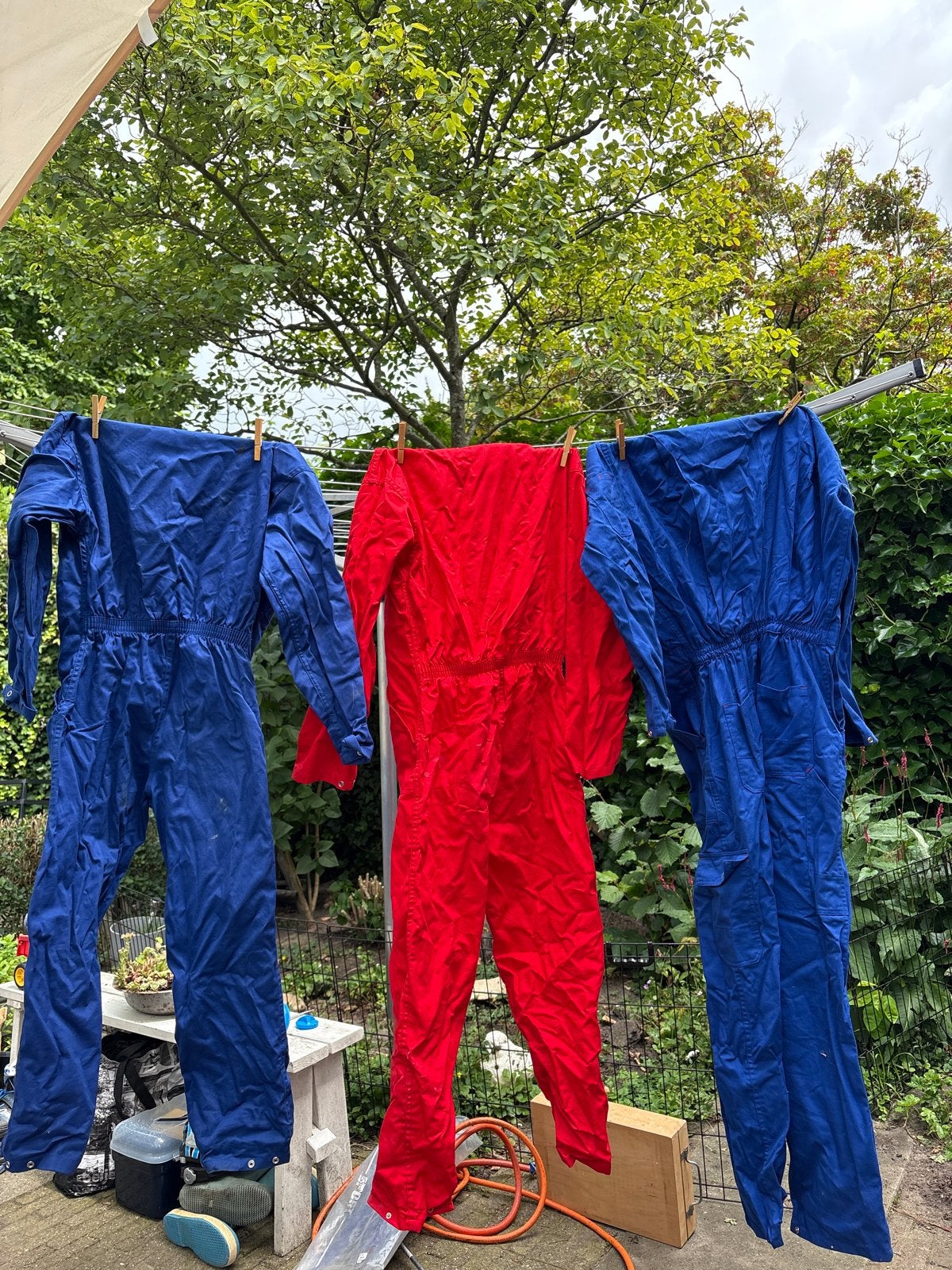 Overall Werkkleding - Blauw en Rood, Ophalen of Verzenden, Gebruikt, Kinderen, Overall