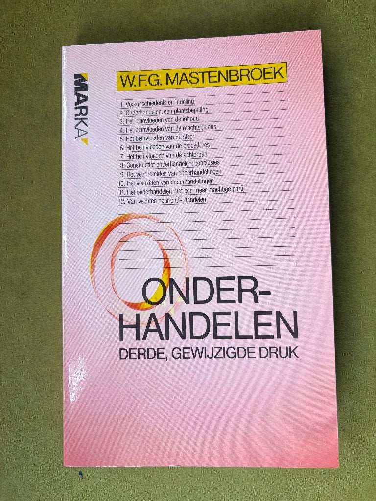 Onderhandelen, Ophalen of Verzenden, Zo goed als nieuw, W.F.G. Mastenbroek