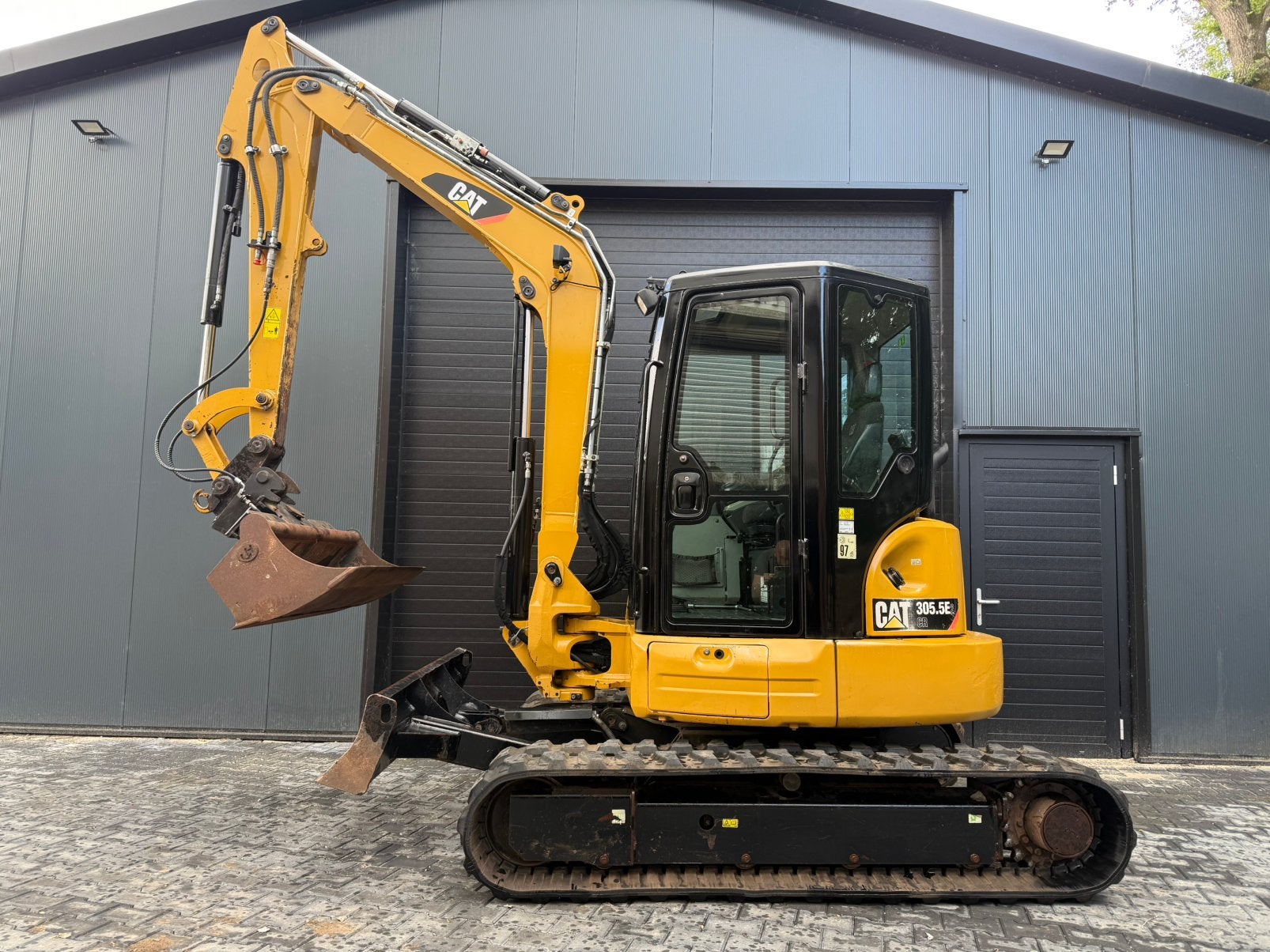 Minigraver caterpillar 305 e2, Ophalen, Graafmachine