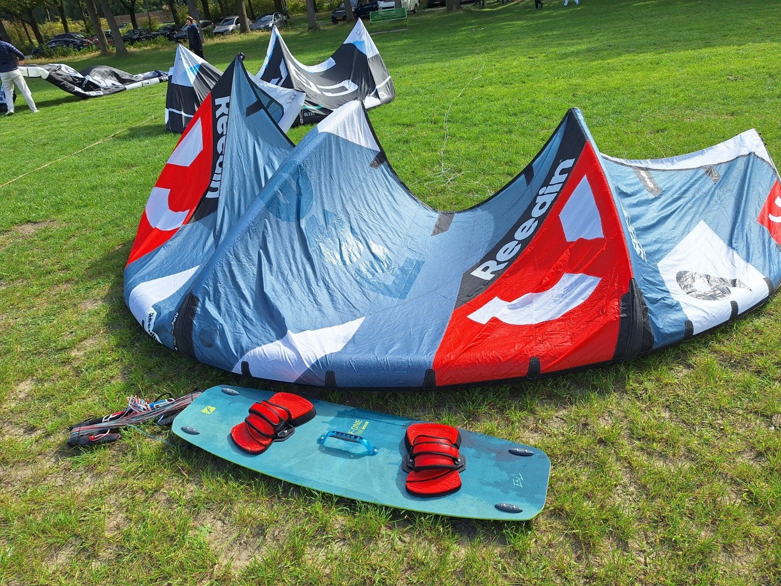 kiteset reedin supermodel htf 9m, Twintip, Ophalen of Verzenden, Zo goed als nieuw, 9 m²