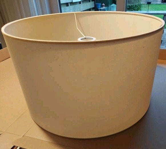 Lampenkap diameter 45 cm hoogte 26 cm, Metaal, Zo goed als nieuw, Modern, E27 (groot)