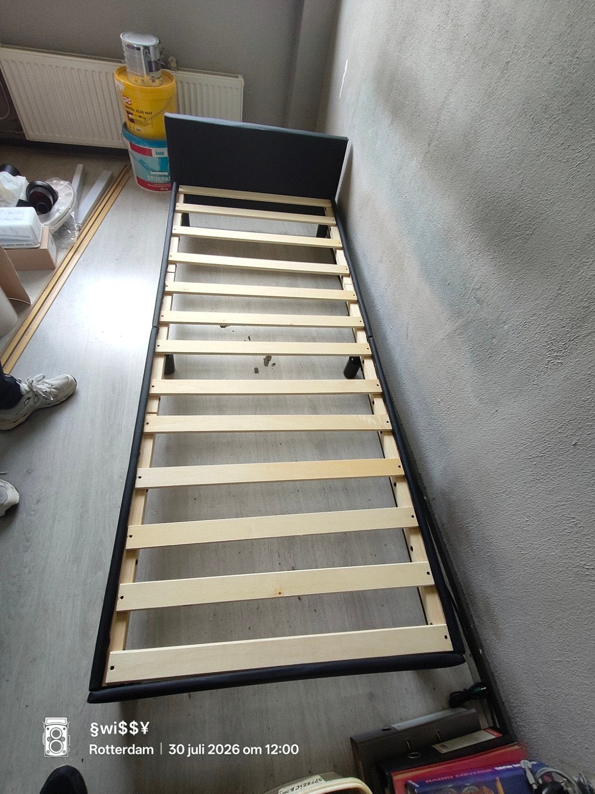 1 persoonsbed evt met matras, Ophalen, 90 cm, Eenpersoons, Zo goed als nieuw