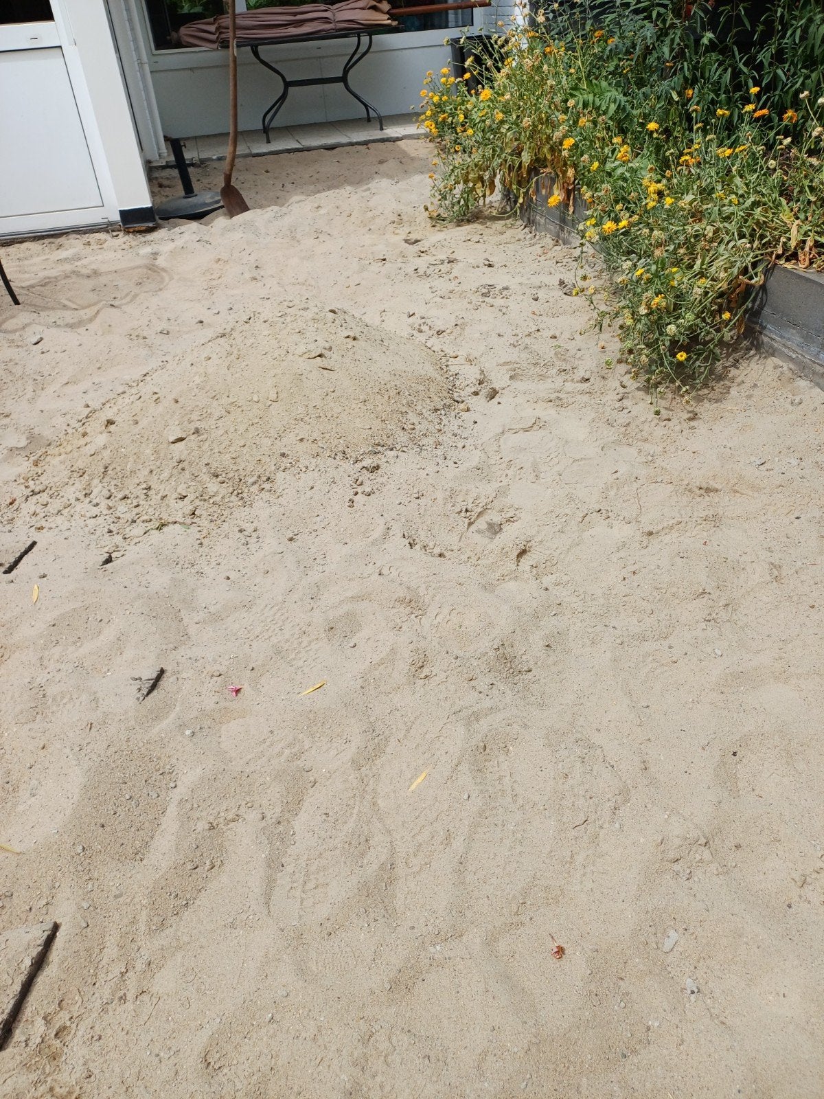 Gratis ophoogzand voor terras en dergelijke, Tuin en Terras, Ophalen, Ophoogzand