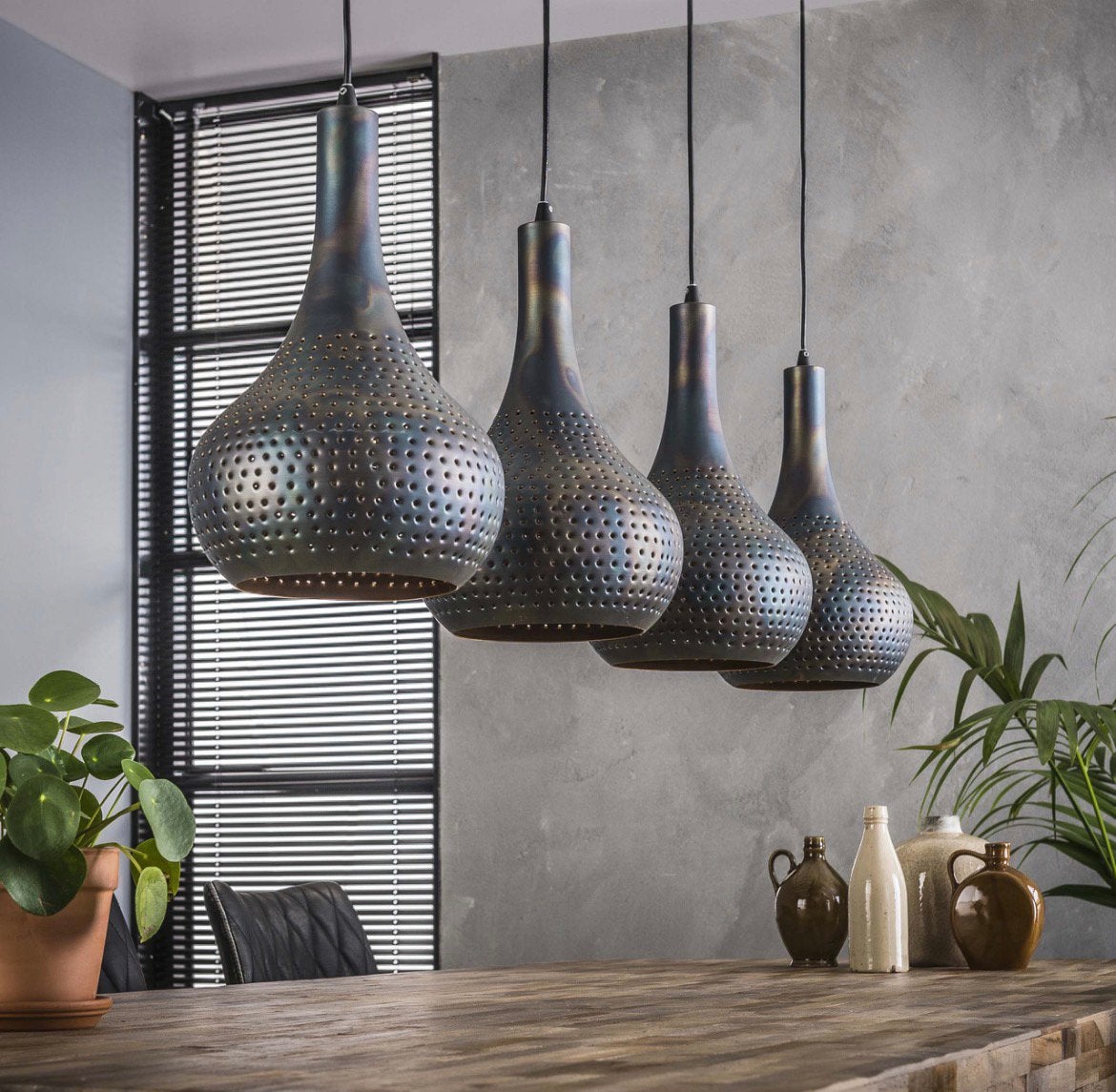 Set lampen voor salon- en eettafel, Ophalen, Zo goed als nieuw