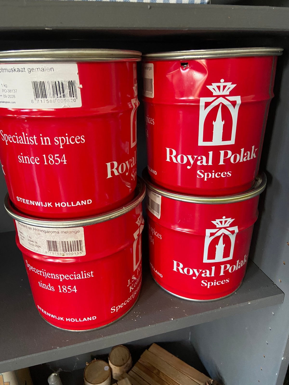 Royal Polak bewaarblik voerblik voorraadblik, Ophalen of Verzenden, Zo goed als nieuw, Voorraadpot, Metaal