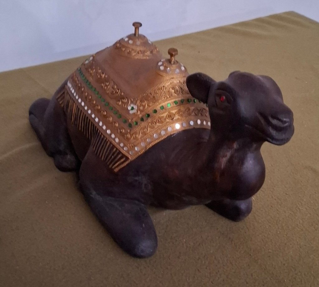 Houtsnijwerk kameel, Antiek en Kunst, Kunst | Beelden en Houtsnijwerken, Houtsnijwerk, Ophalen of Verzenden, Handgemaakt, 20 - 50 cm