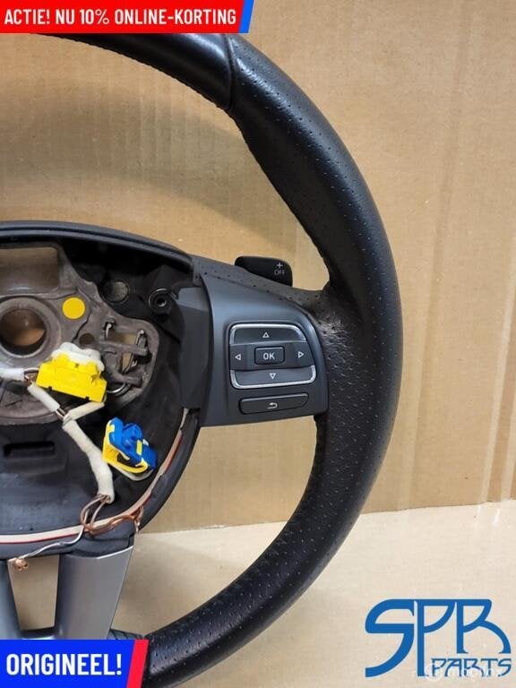 SEAT LEON 1P FACELIFT Stuurwiel origineel LEDER MF F1 STUUR, SEAT, Gebruikt, Ophalen of Verzenden