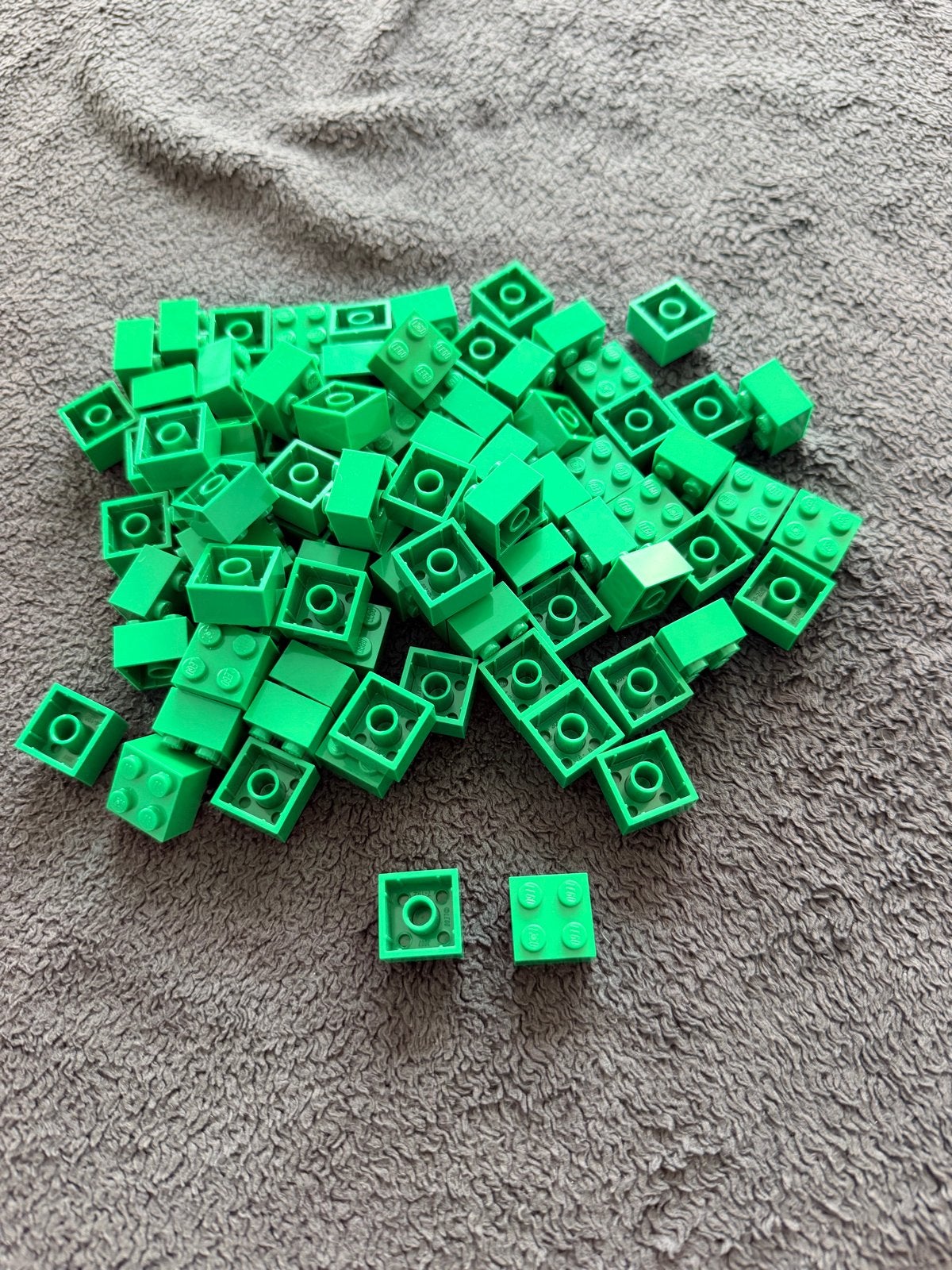 Lego 2x2 studs - 90 stuks - Groen, Ophalen of Verzenden, Gebruikt, Losse stenen, Lego