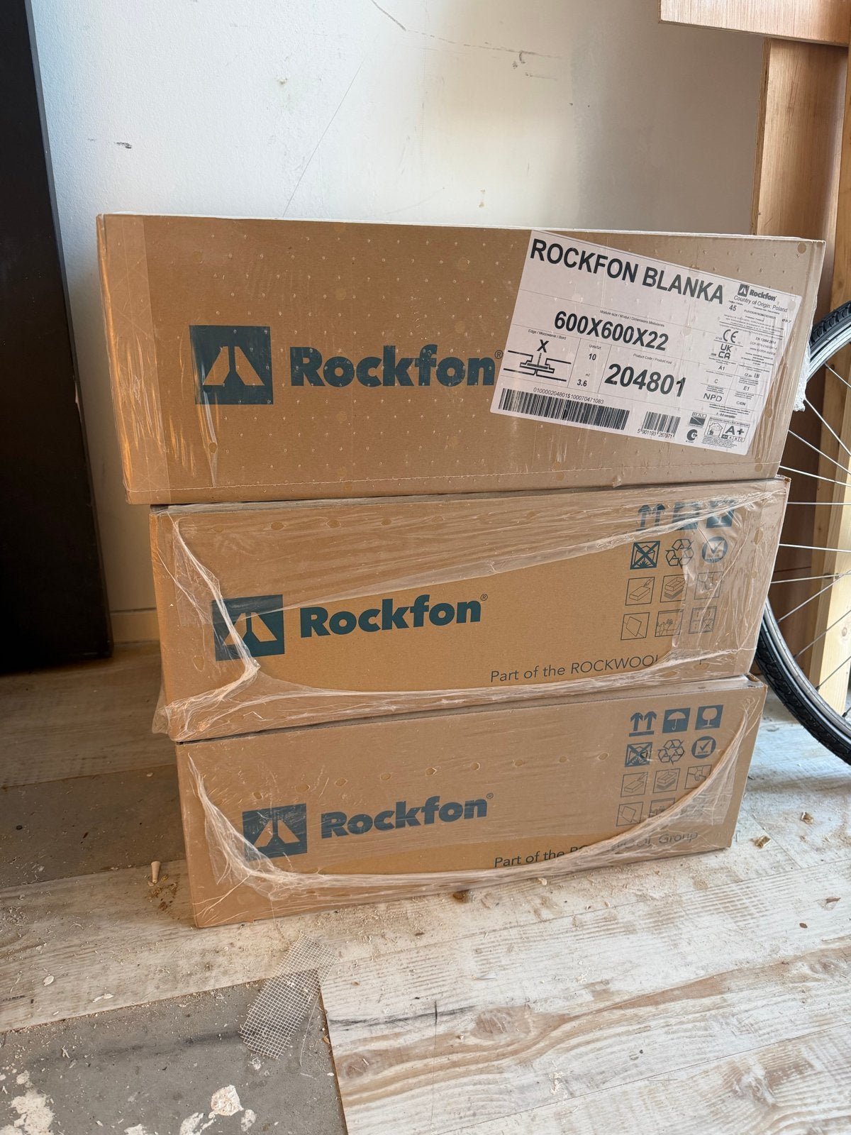 Rockfon Blanka plafondplaten 600x600x22mm (3.6m² per doos), Ophalen, Nieuw, Overige materialen, Overige typen