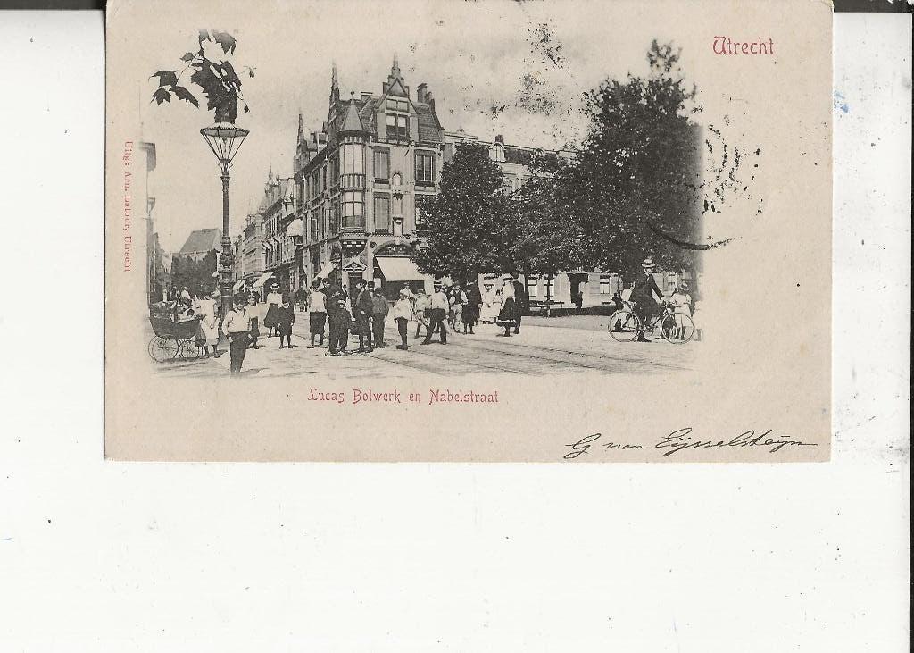 Utrecht Lucas Bolwerk en Nabelstraat 25 oct 1900, Ophalen of Verzenden, Voor 1920, Gelopen, Utrecht