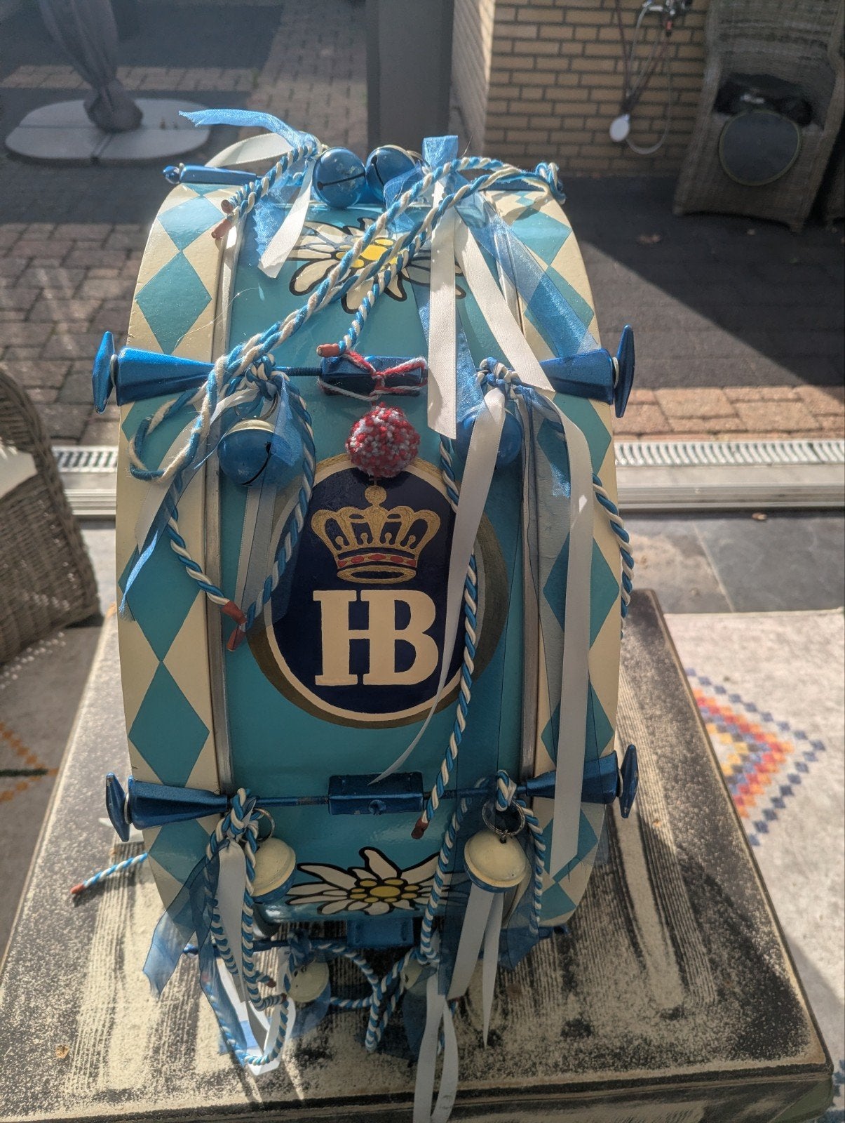 Decoratieve Oktoberfest Trommel - HB München, Ophalen, Gebruikt, Overige merken