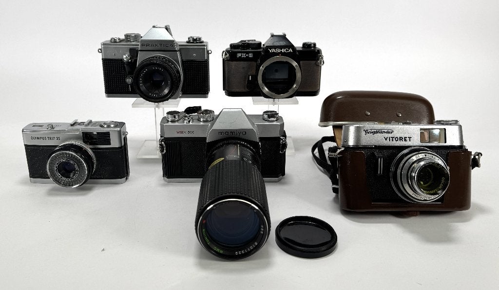 1371. Fotocamera's - Olympus, Mamiya, Praktica, etcetera, Ophalen, Overige merken