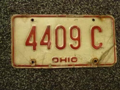 Kentekenplaat licenseplate Ohio 1 USA, Verzenden, Gebruikt, Auto's