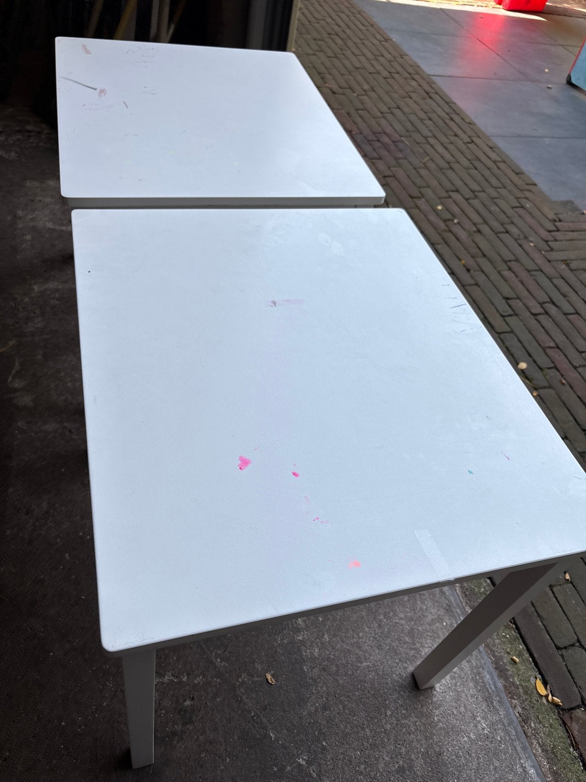 IKEA KRITTER kindertafels (2 stuks), Ophalen, Gebruikt, Tafel(s)