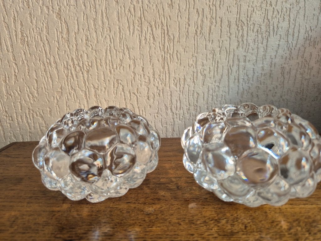 Orrefors Theelichthouder Raspberry, Overige merken, Waxinelichthouder, Ophalen of Verzenden, Glas
