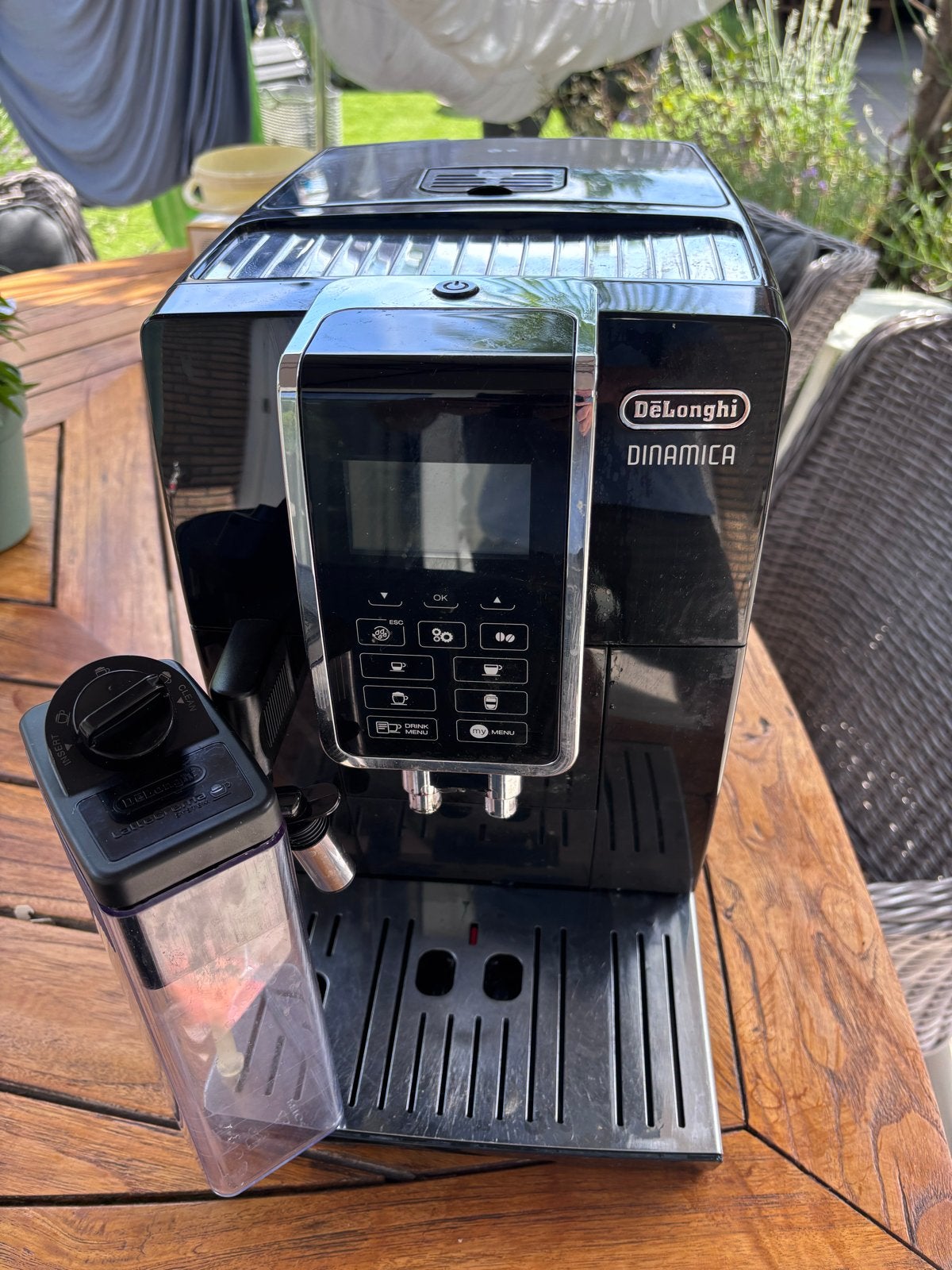 De'Longhi Dinamica ECAM 350.55.B Volautomatische Espressomac, Afneembaar waterreservoir, Gebruikt, Espresso apparaat, 4 tot 10 kopjes