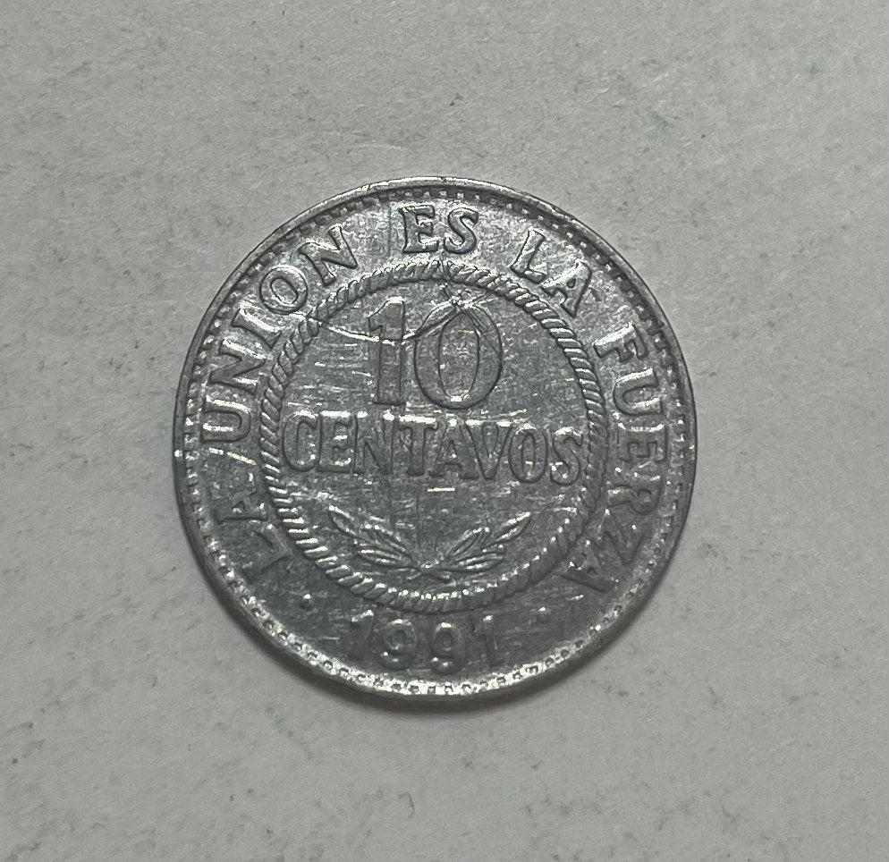 10 centavos Bolivia 1991, Ophalen of Verzenden, Zuid-Amerika