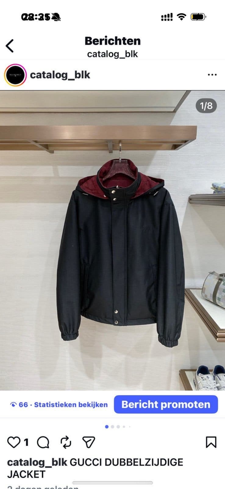 Gucci vest dubbelzijdig maat 50 op voorraad, Ophalen of Verzenden, Zo goed als nieuw, Maat 48/50 (M), Zwart