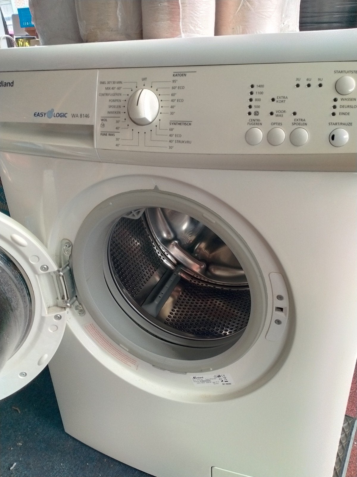 nordland  w8146 wasmachine, Witgoed en Apparatuur, Ophalen of Verzenden, Gebruikt, 1200 tot 1600 toeren, 85 tot 90 cm