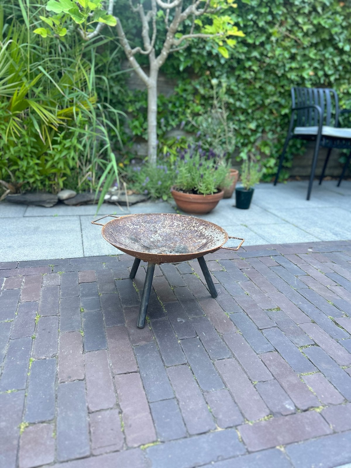 Vuurschaal op pootjes - 40 cm, Tuin en Terras, Ophalen, Gebruikt, Vuurkorf