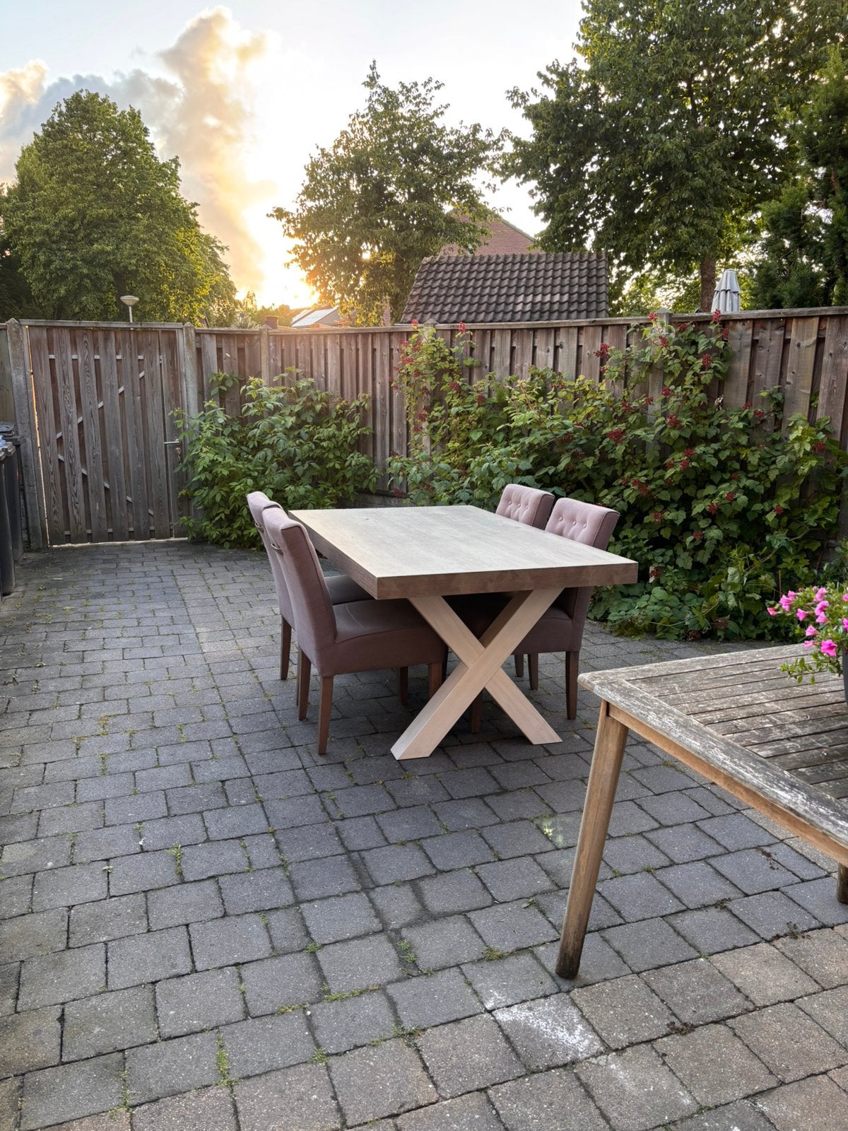 Eetkamerset 4 personen, Huis en Inrichting, Complete eetkamers, Zo goed als nieuw, 4 tot 6 stoelen, Ophalen
