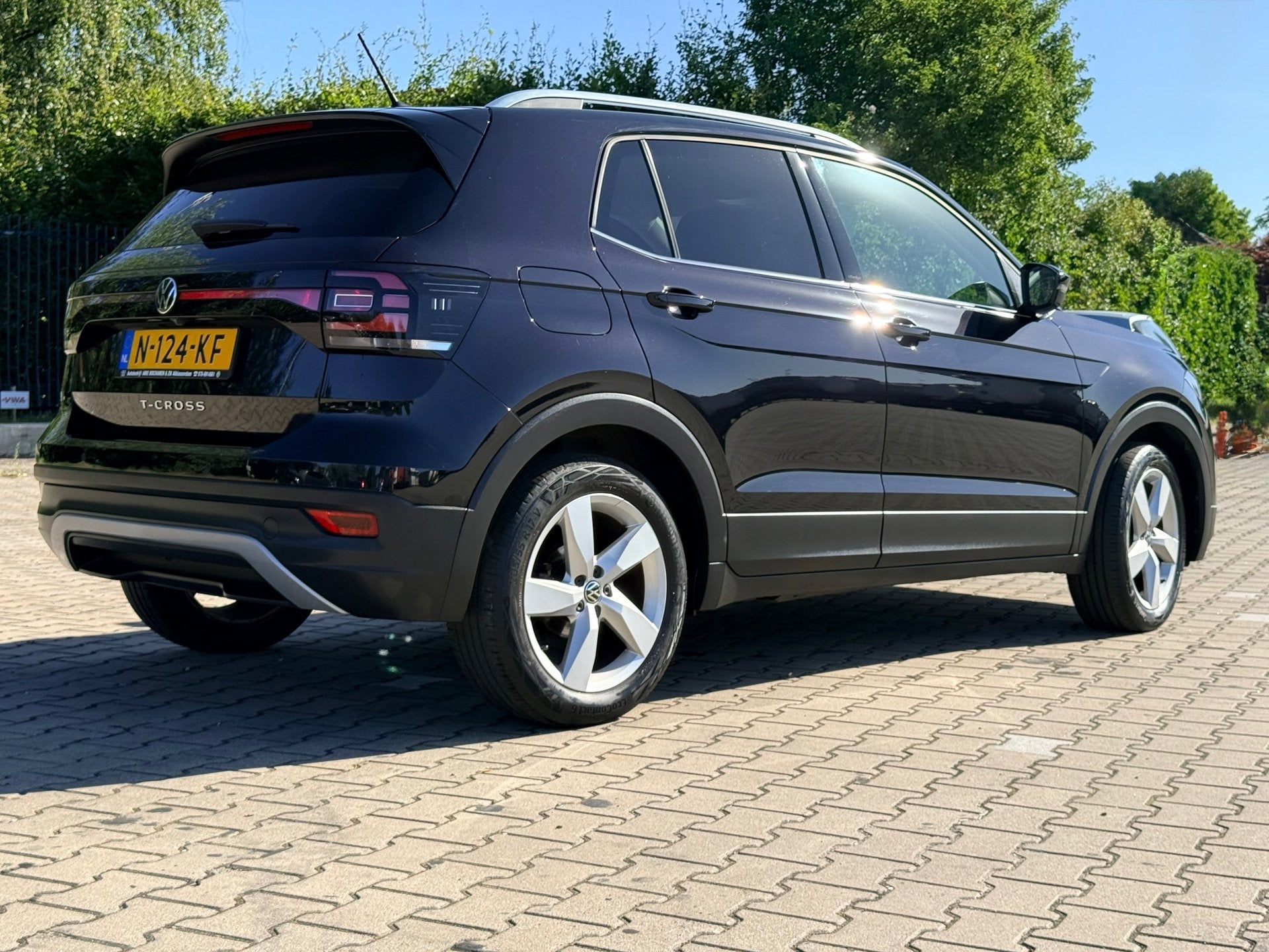 Volkswagen T-Cross 1.0 TSI Style, T-Cross, Gebruikt, Leder en Stof, Zwart