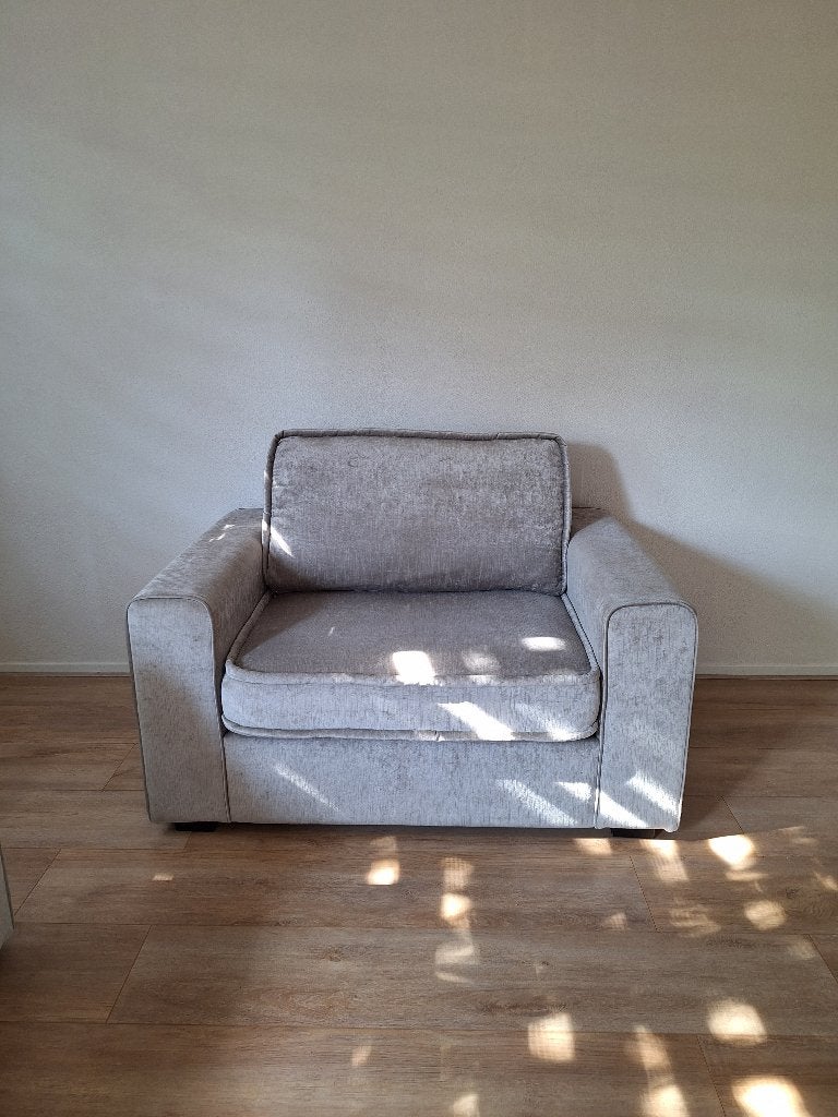 Fauteuil / loveseat, Huis en Inrichting, Fauteuils, Ophalen, Gebruikt, Sportief chique, Stof