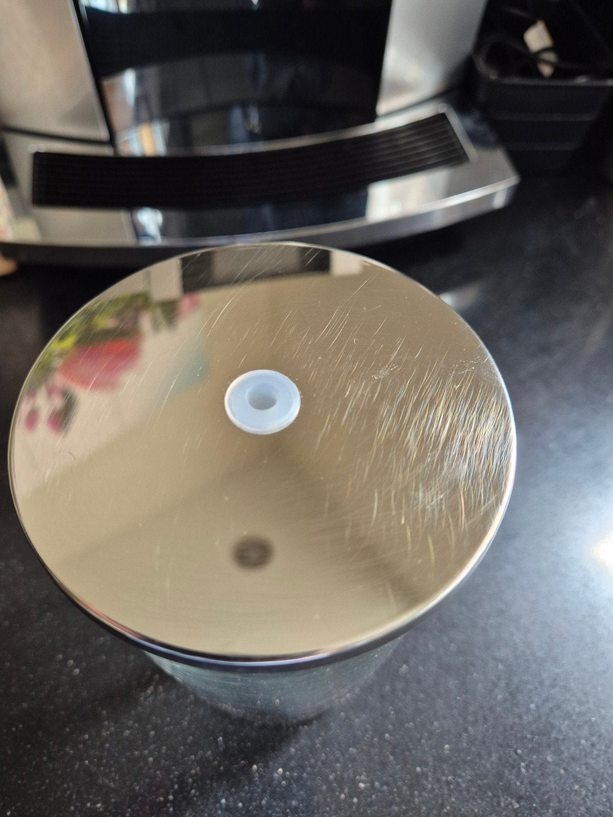 Jura Glazen Melkreservoir - Zo goed als nieuw, Witgoed en Apparatuur, Koffiemachine-accessoires, Ophalen of Verzenden, Zo goed als nieuw