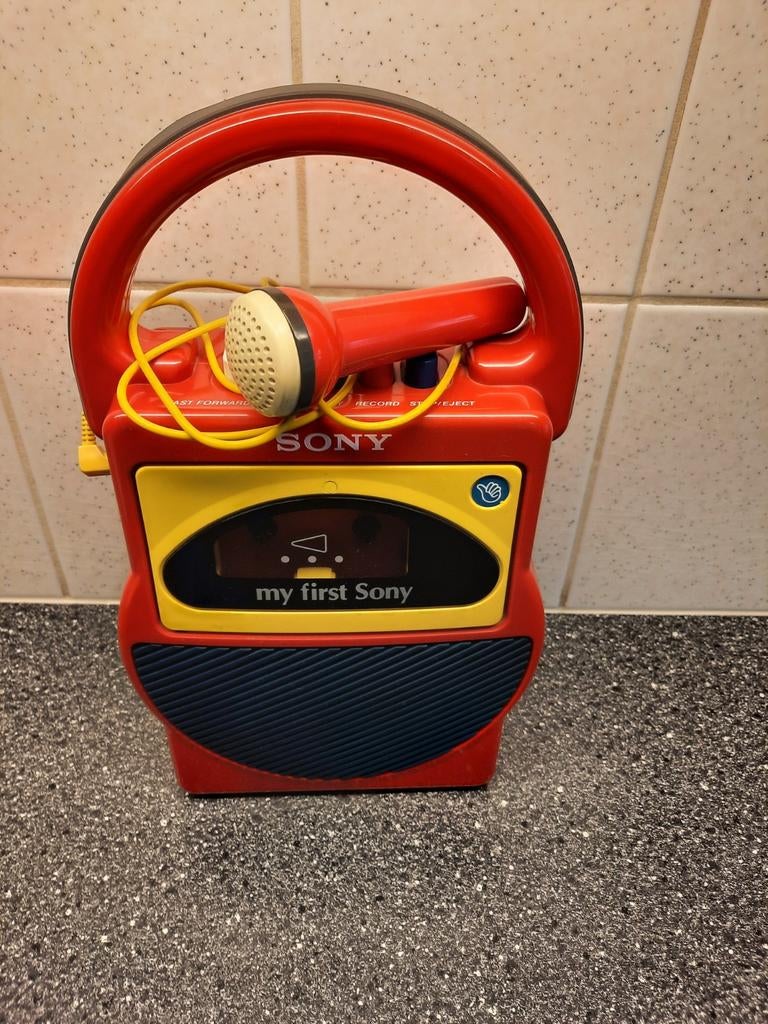 Sony 'My First Sony' Cassettespeler met Microfoon, Ophalen of Verzenden, Enkel, Sony, Tiptoetsen