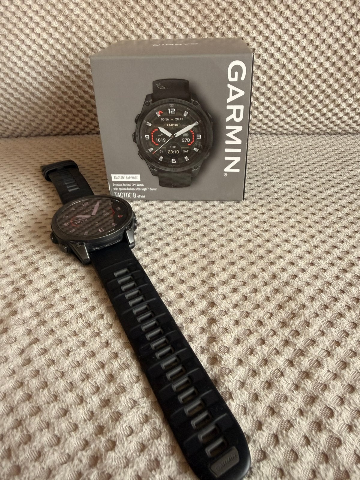 Garmin Tactix 8 47 mm Amoled Sapphire, Ophalen of Verzenden, Zo goed als nieuw