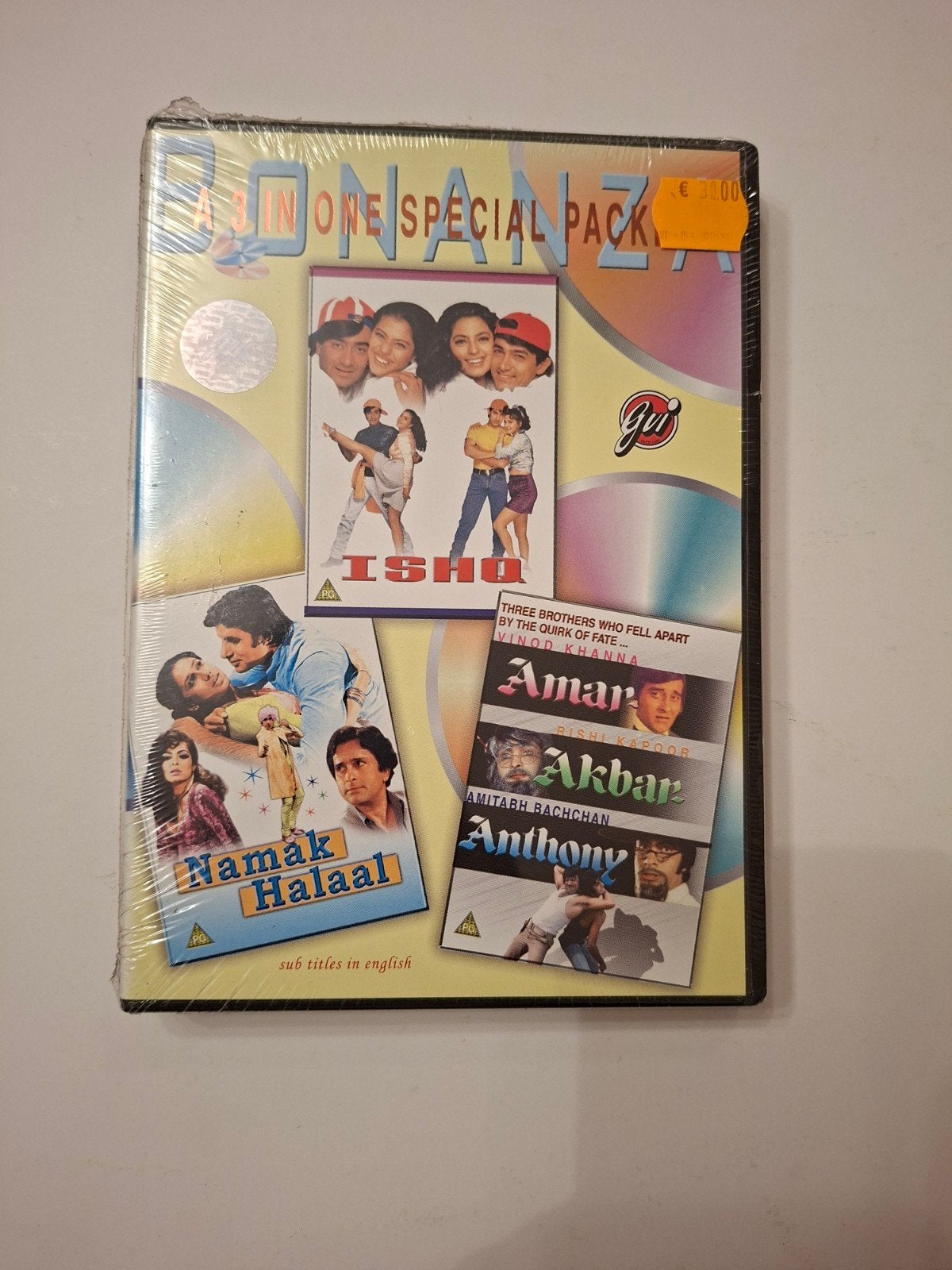 Bollywood DVD Boxset  Ishq, Namak Halaal, Amar Akbar Anthony, Alle leeftijden, Engels, Ophalen of Verzenden, Nieuw in verpakking