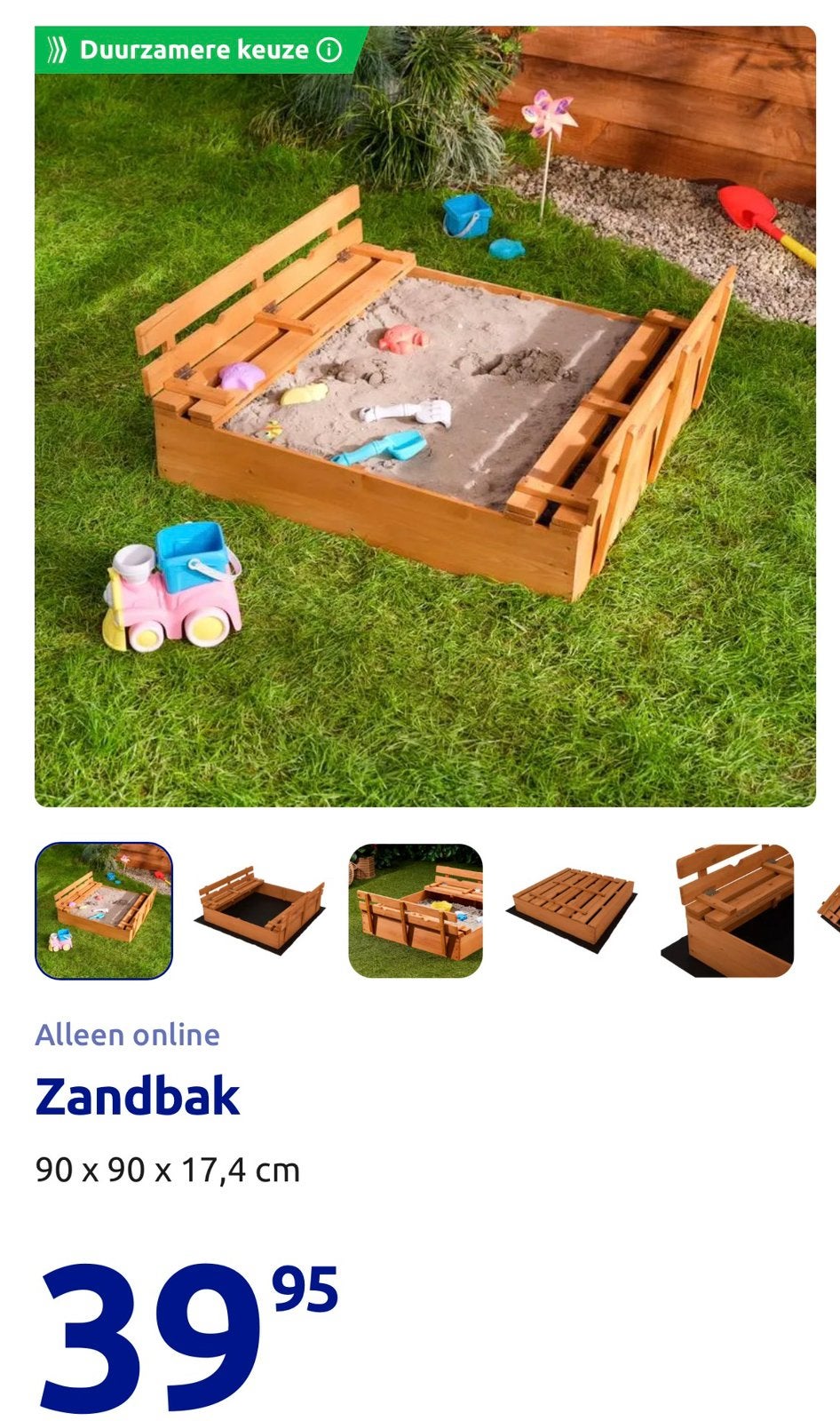 Zandbak met bankje, Ophalen of Verzenden, Zo goed als nieuw