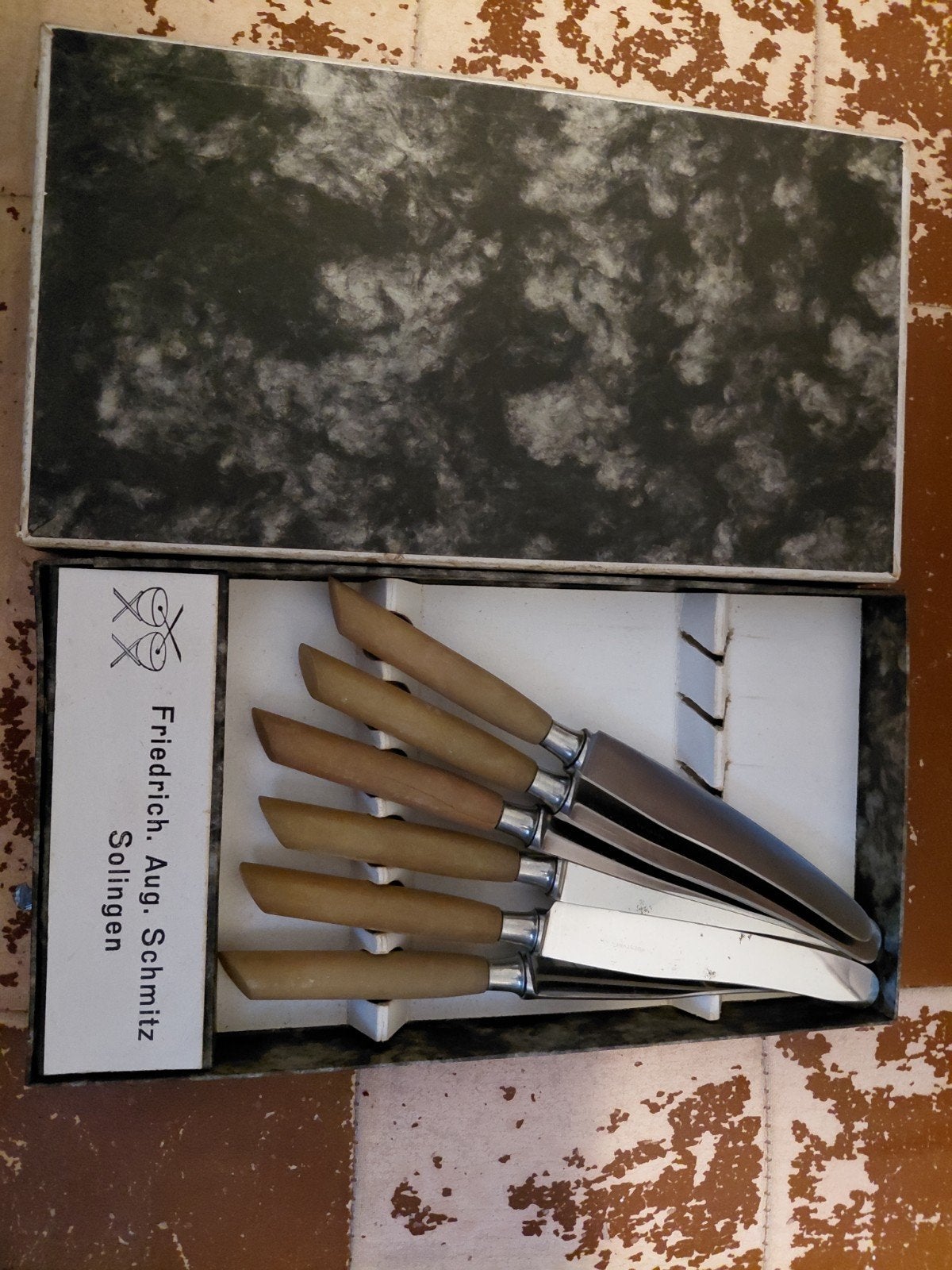 6 Diner messen in originele doos, Ophalen of Verzenden