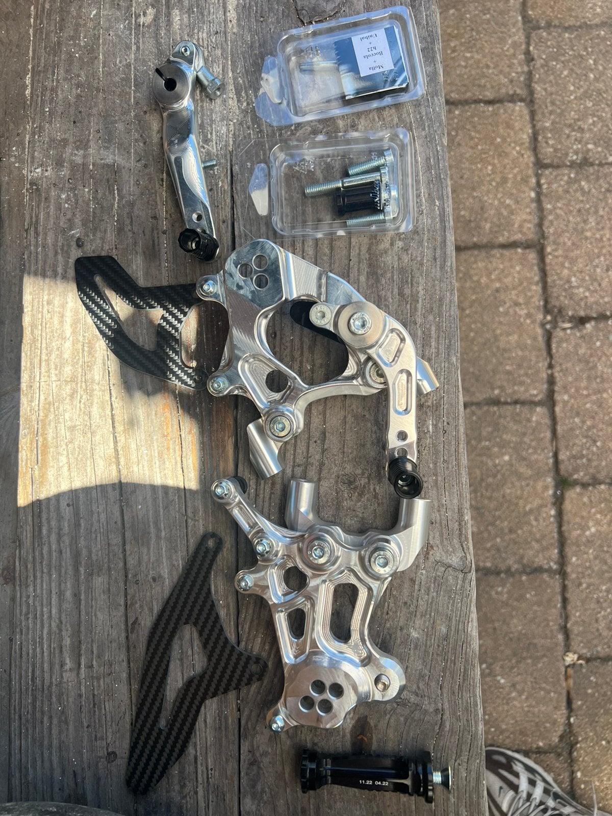 Ducati panigale V2 V4 blokbescherming  en rearsets, Motoren, Ophalen of Verzenden, Nieuw
