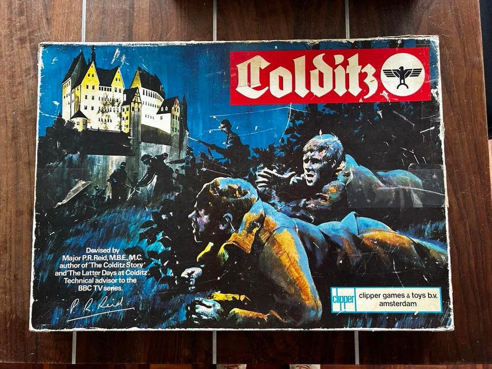 Colditz spel - Originele versie, compleet, wel beschadigd, Ophalen of Verzenden, Gebruikt