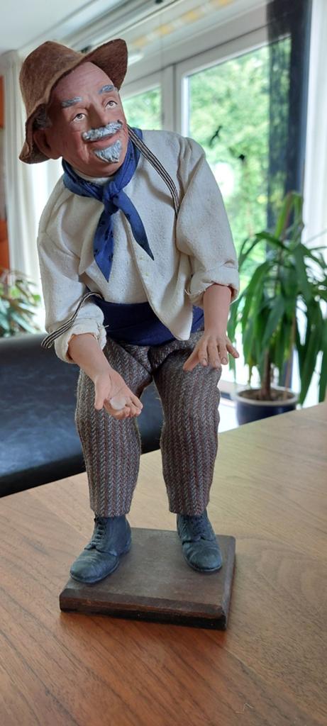 Authentieke Santon, jeu-de-boules speler., Verzamelen, Poppen, Ophalen, Pop