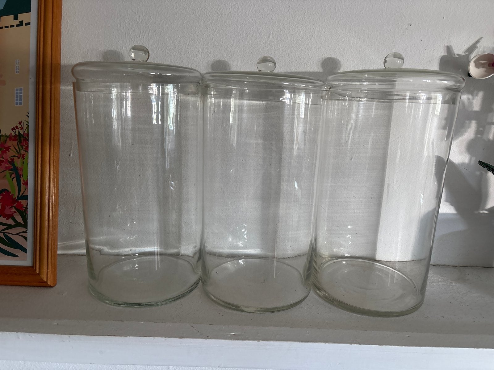 Set van 3 glazen voorraadpotten met deksel, Ophalen