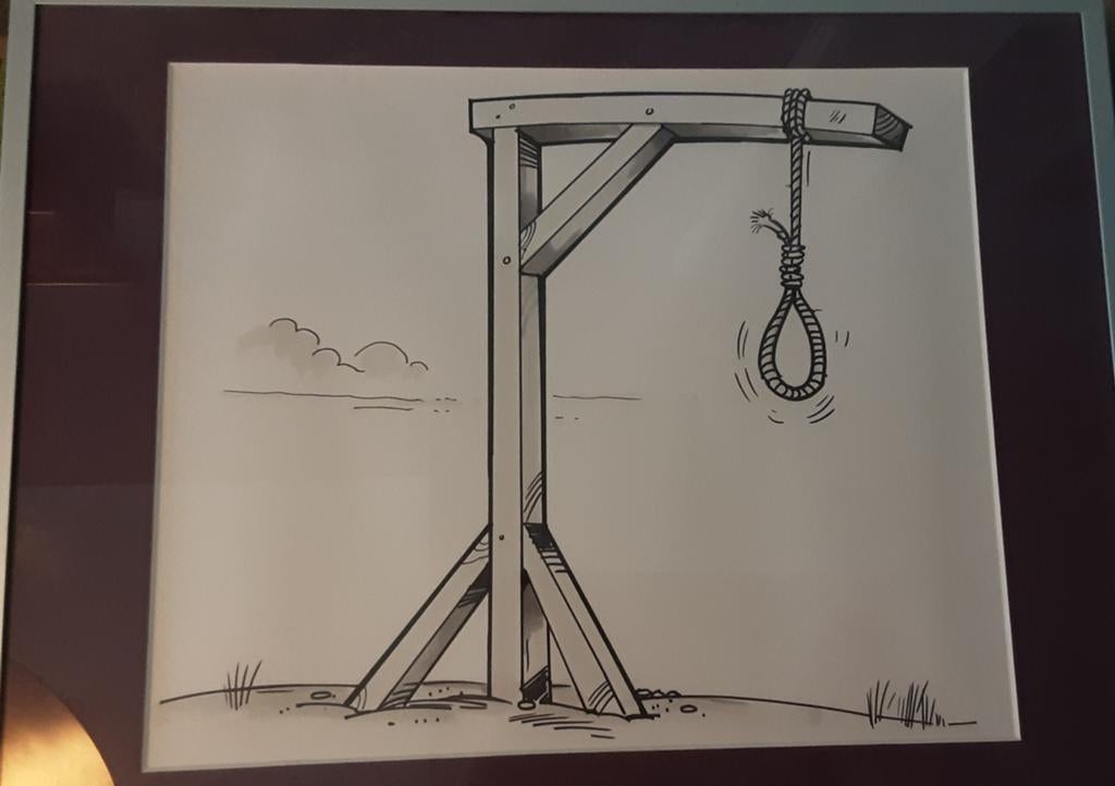 Twee originele strip tekeningen., Ophalen of Verzenden, Voor 1940, Gebruikt